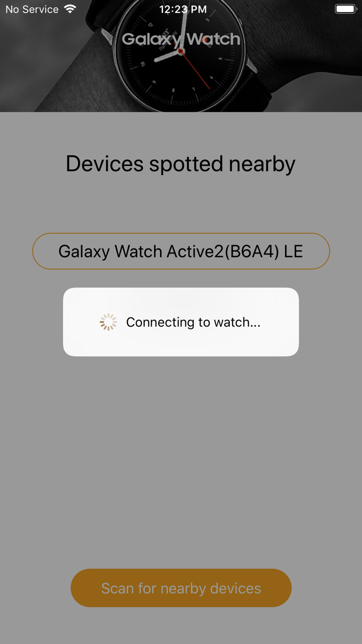 How can I connect my Samsung wearable to iOS (Apple) on Optimity